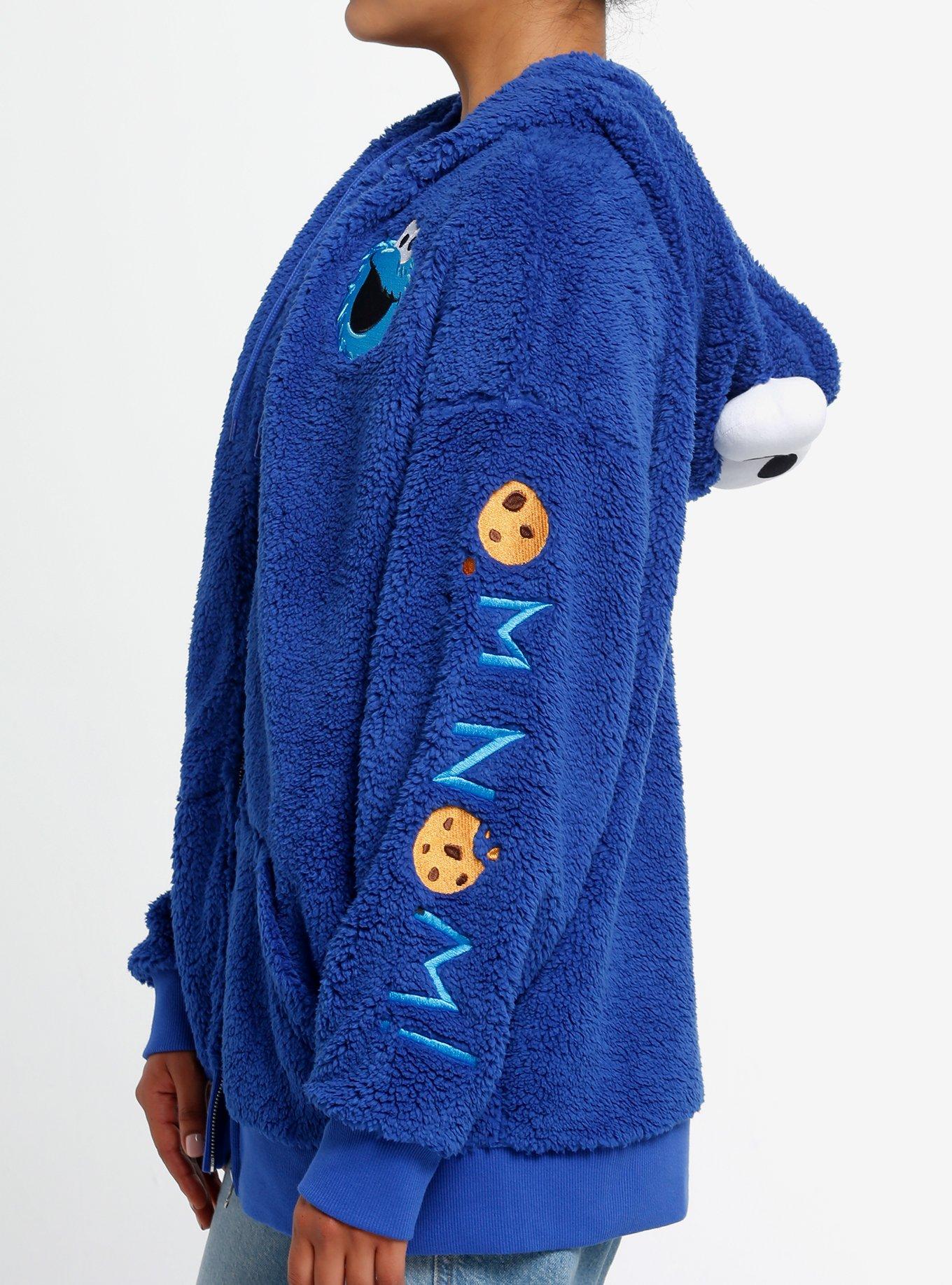 Sesame Street Cookie Monster Sherpa Girls Hoodie, MULTI, alternate
