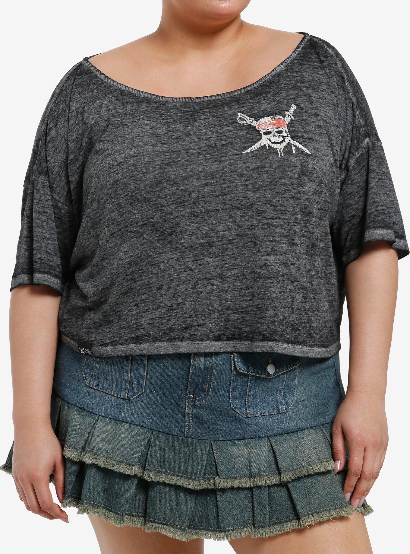Her Universe Disney Pirates Of The Caribbean Tell No Tales Girls Boxy Crop Top Plus Size, , hi-res