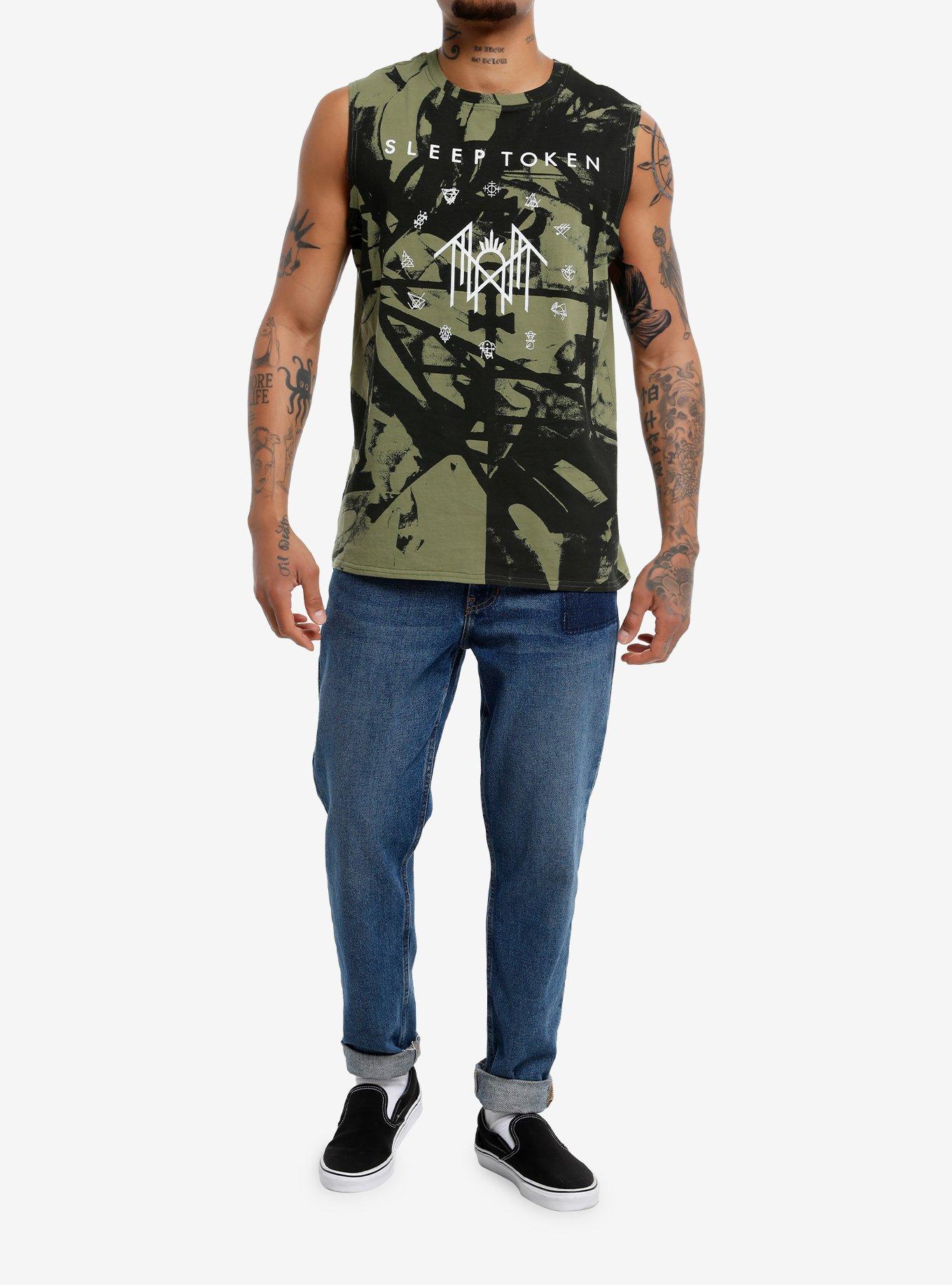 Sleep Token Rune Circle Muscle Tank Top, , hi-res