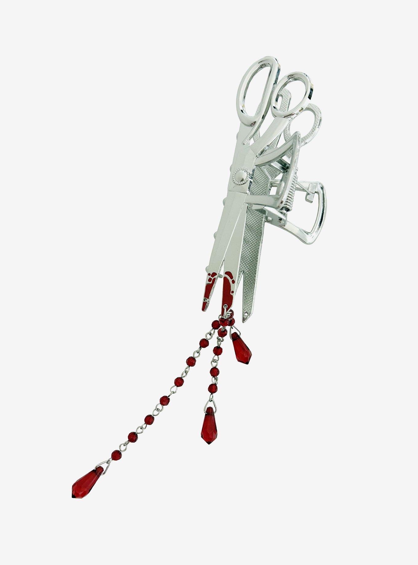 Bloody Scissor Figural Claw Hair Clip, , hi-res