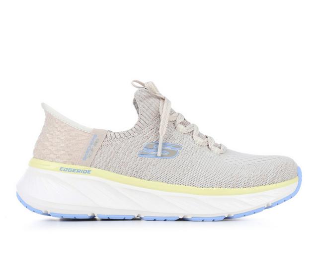 Women's Skechers 150470 Edge Ride Slip-Ins Sneakers in Natural/Lt Blue color