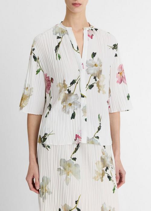Wilted Peony Pleated Blouse