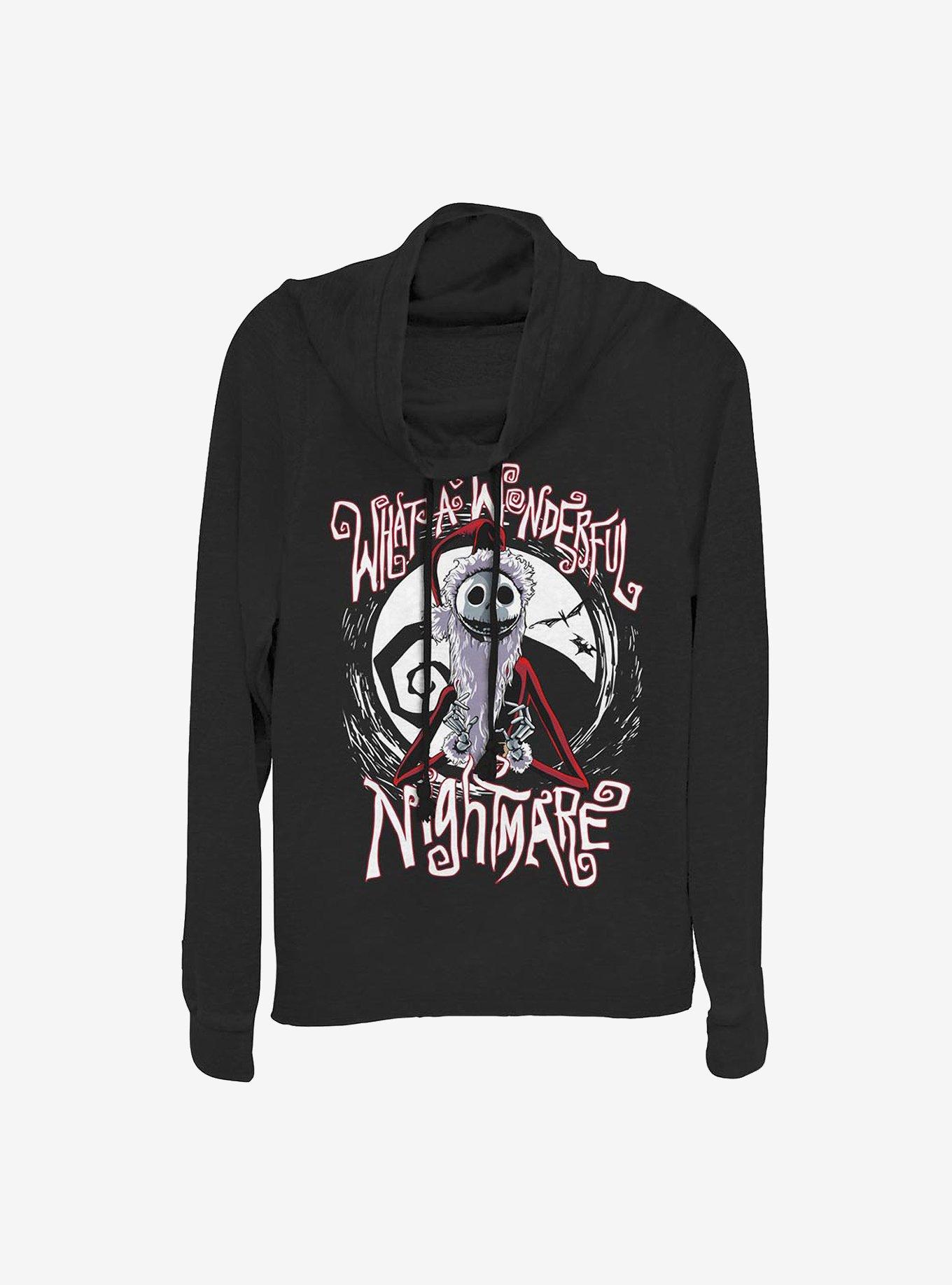 Disney The Nightmare Before Christmas Santa Jack Cowlneck Long-Sleeve Girls Top, , hi-res