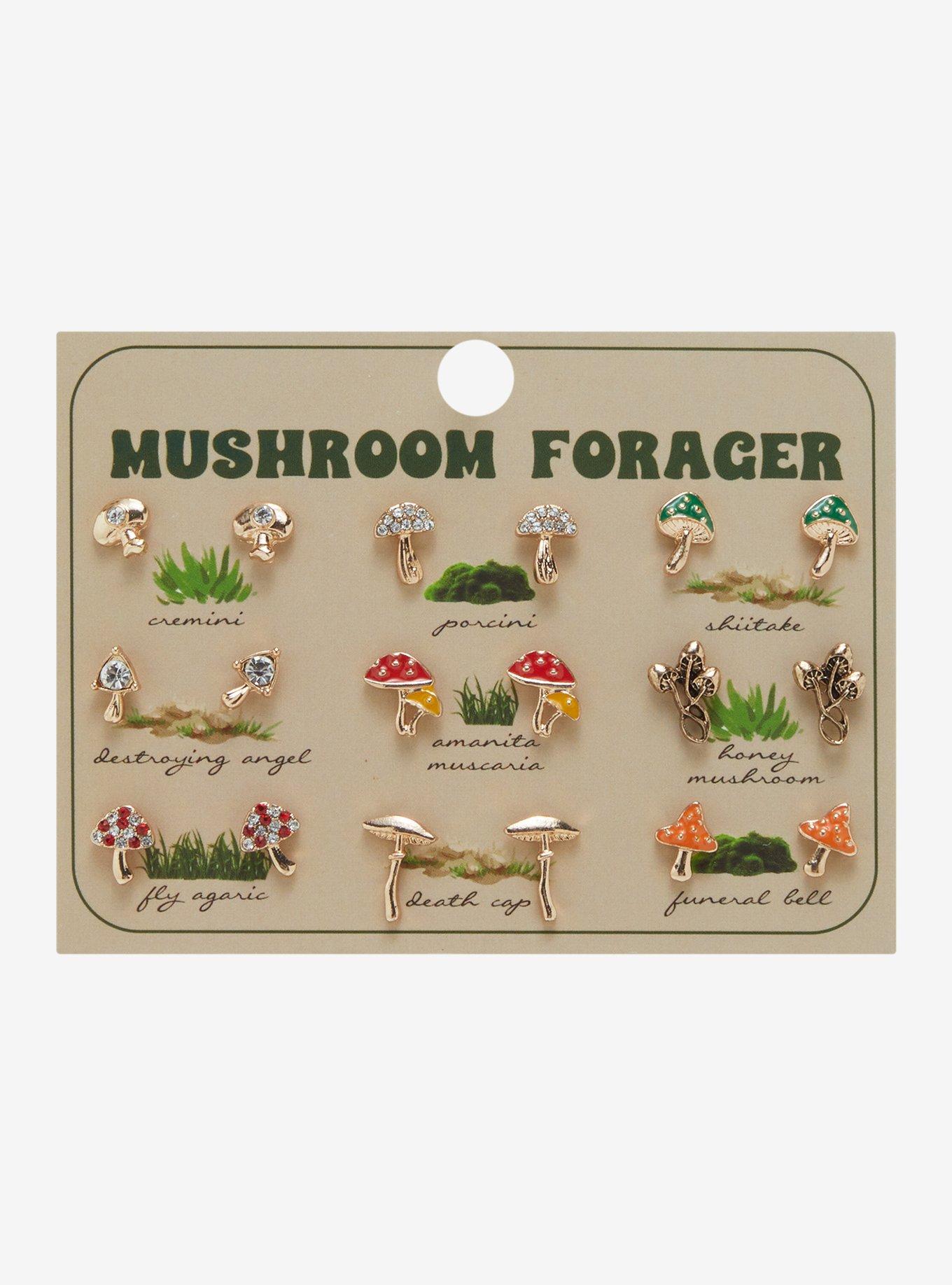 Mushroom Forager Stud Earring Set, , hi-res