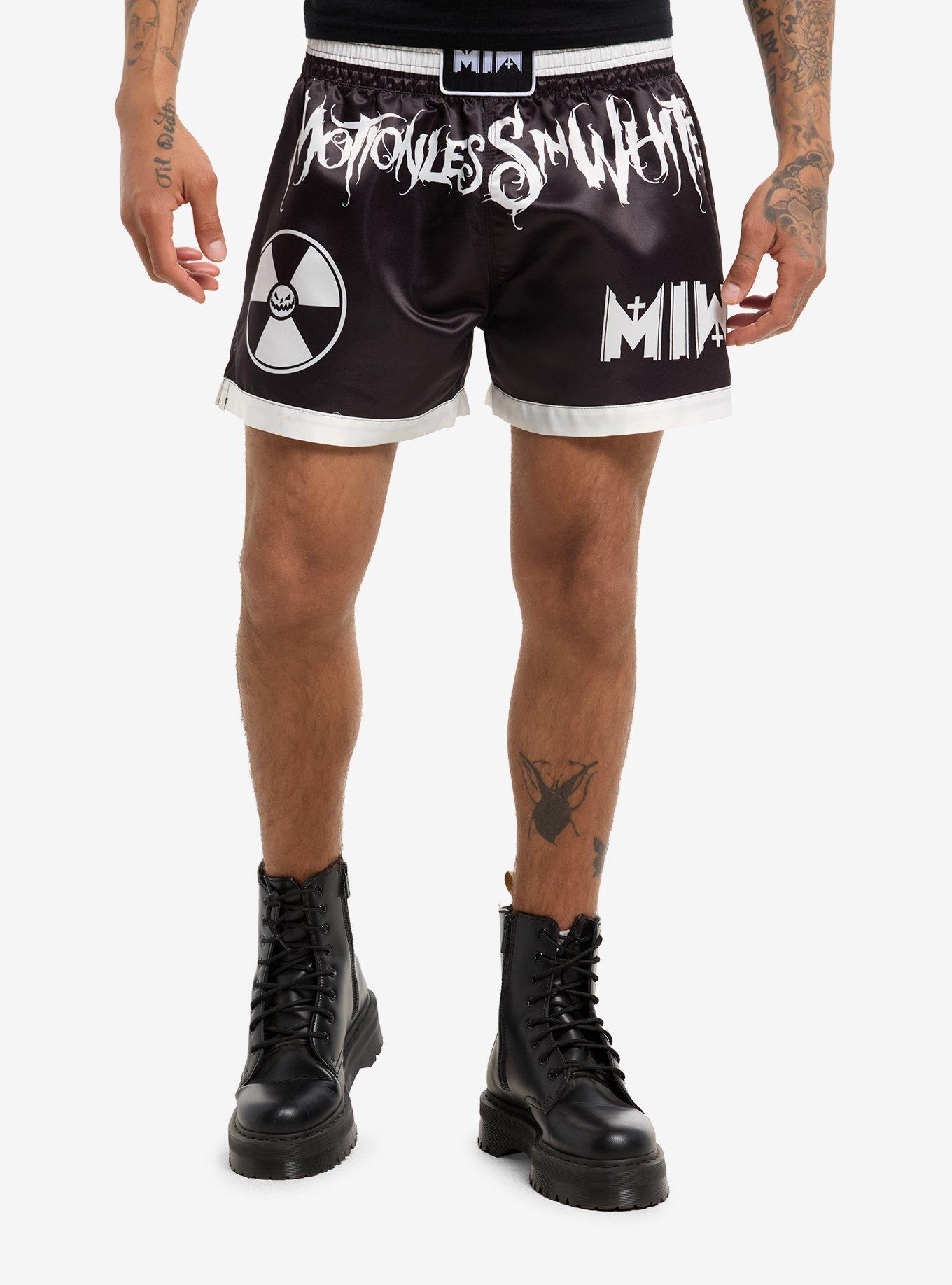 Motionless In White Logos Girls Boxing Shorts, , hi-res