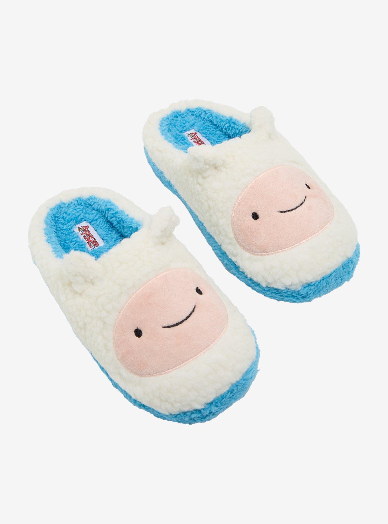 Adventure Time Finn Figural Fuzzy Slippers, , hi-res