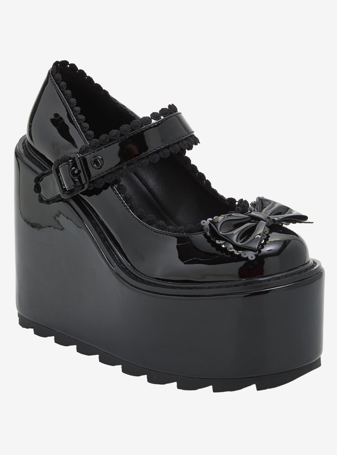 YRU Black Dune Lolita Platform Mary Janes, , hi-res