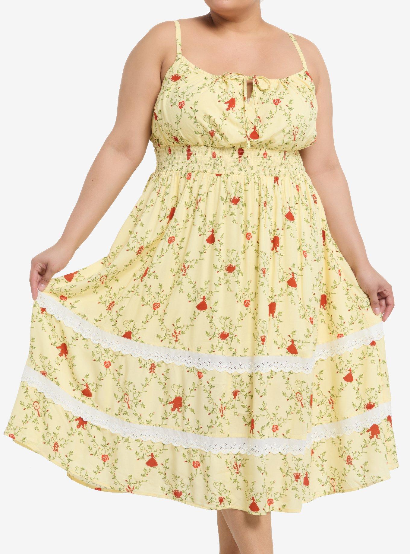 Disney Beauty And The Beast Belle Icons Smock Dress Plus Size, , hi-res