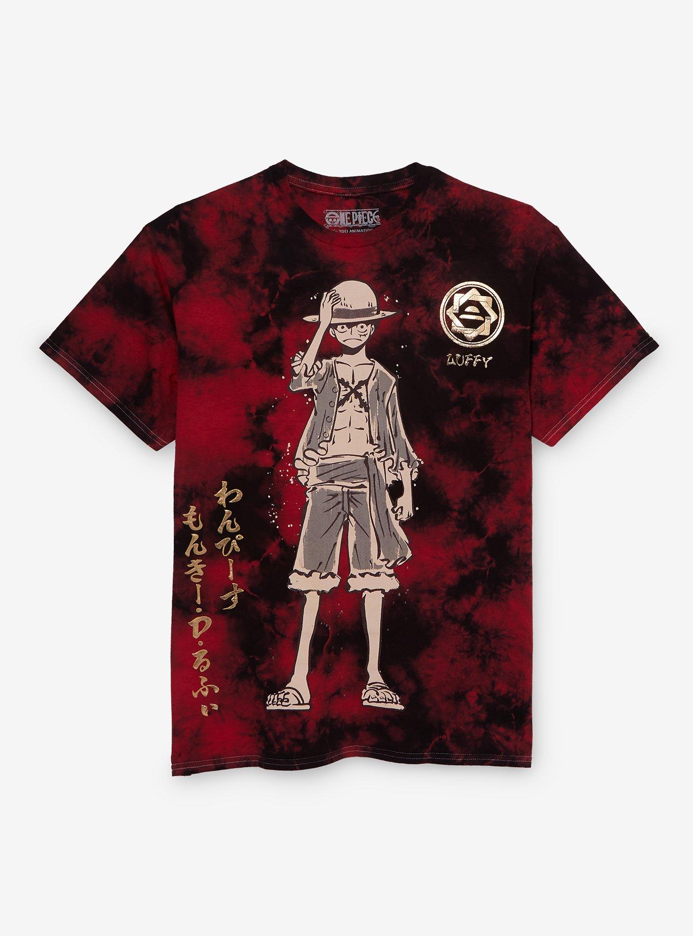 One Piece Luffy Foil Tie-Dye T-Shirt, , hi-res