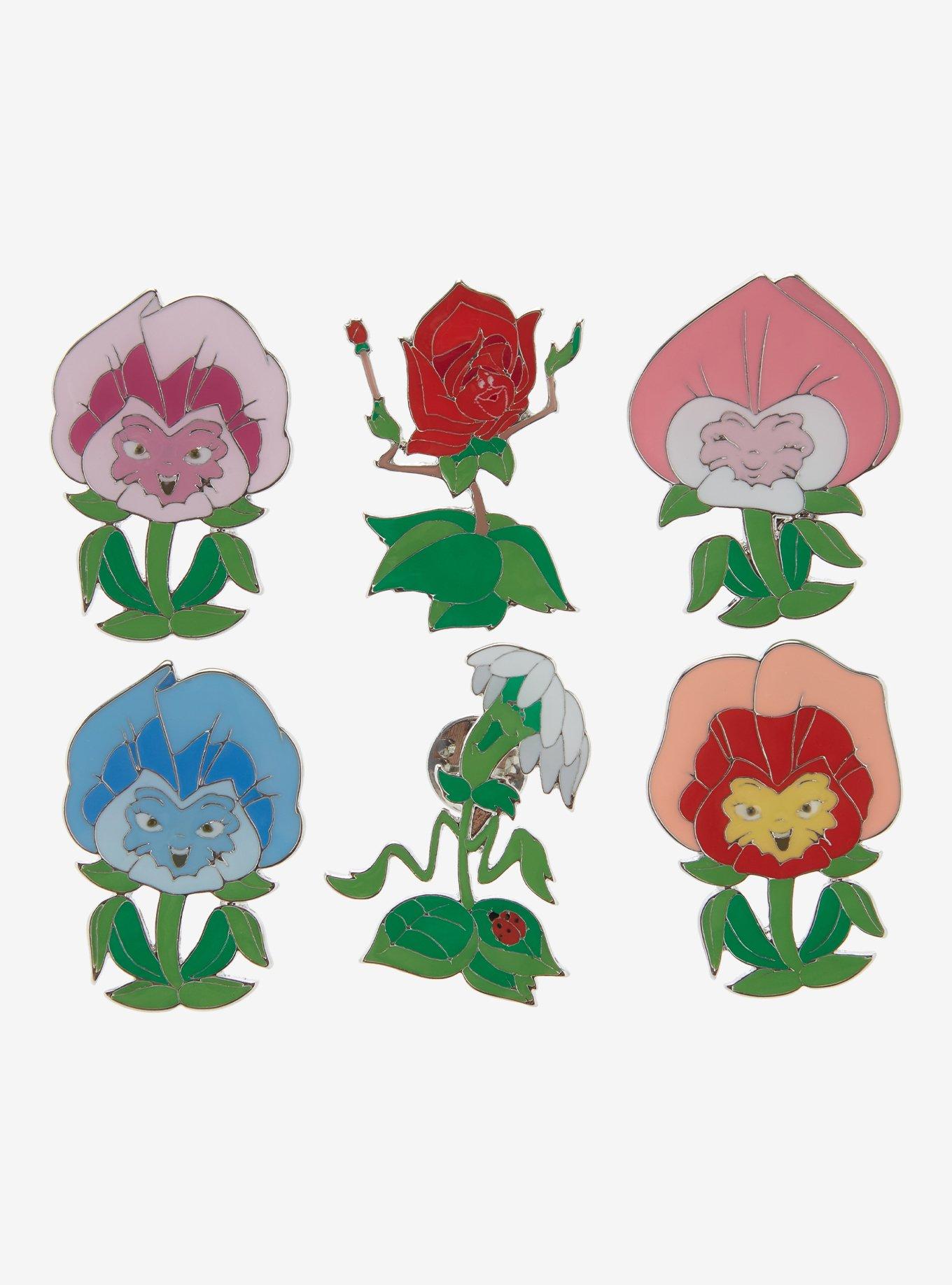 Disney Alice In Wonderland Garden Flowers Blind Box Enamel Pin, , hi-res