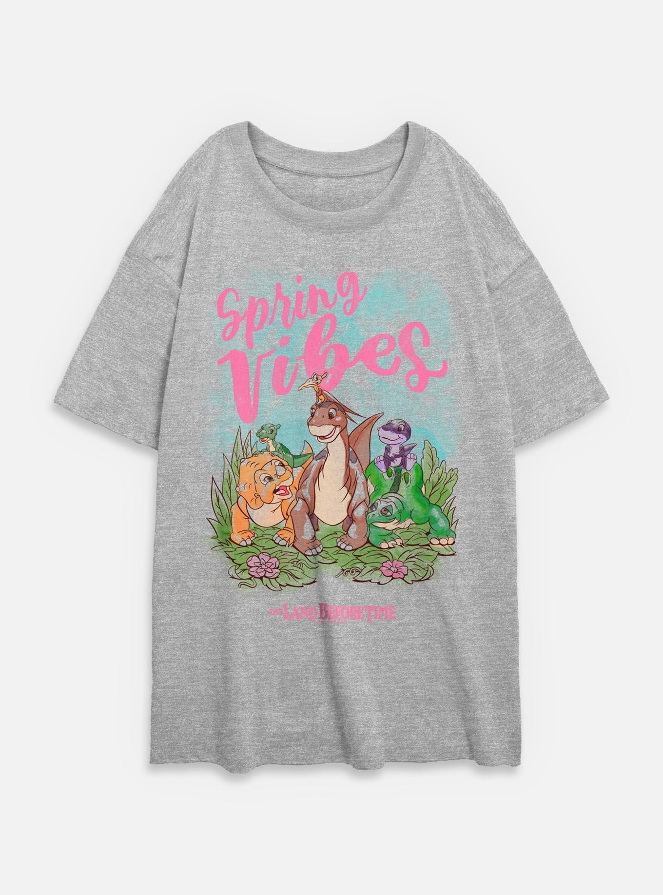 The Land Before Time Sunset Silhouette Girls T-Shirt Plus Size Spring Vibes Dinos Womens Oversized T-Shirt, , hi-res