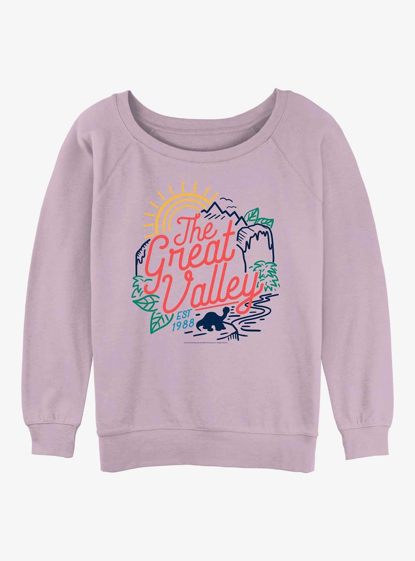 The Land Before Time Destination Great Valley Girls Slouchy Sweatshirt, , hi-res